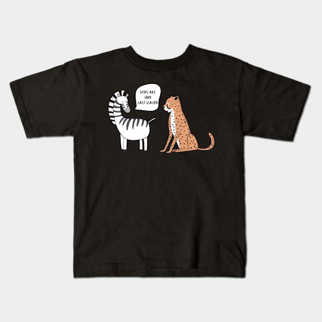 Spots are so last season Kids T-Shirt by Dreamy Panda Designs